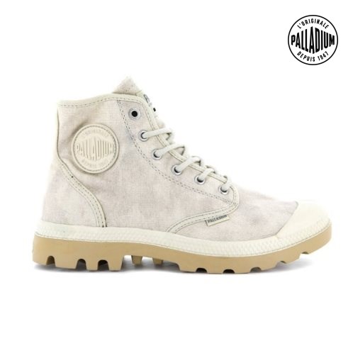 Palladium Pampa Hi WAX Laarzen Dames Lichtgrijs | NL 20JYQSF